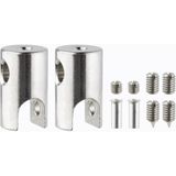 Paulmann - 978019 - Kabelblok - Chroom - Set van 2 Stuks