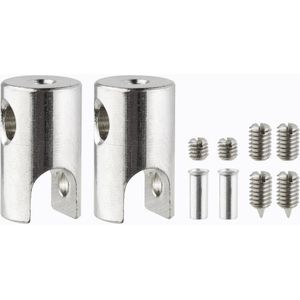 Paulmann - 978019 - Kabelblok - Chroom - Set van 2 Stuks