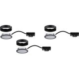 Paulmann Pukk - LED Onderbouwverlichting - Zwart - Set van 3
