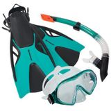 Schildkröt Cayman 940003 duikset voor volwassenen, 3-delig – masker, snorkel, verstelbare vinnen maat 43-47, hoogwaardige siliconen, perfecte pasvorm, alles verpakt in een praktische tas, 940003