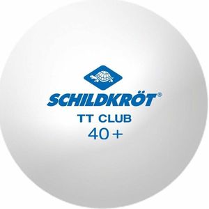 Donic-Schildkröt Tafeltennis Premium trainingsbal TT-Club POLY 40+ schildpad, 2T, wit, 120 stuks grote box, school, training, vereniging, kunststof celluloïd-vrij 608532 tafeltennisbal, één maat