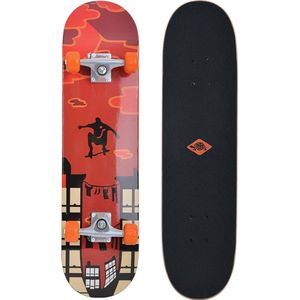 Schildkrot Skateboard - rood/oranje/zwart