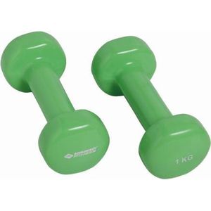 Schildkröt Fitness Dumbbells - 2 x 1 kg - Gietijzer - Groen