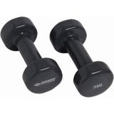 Schildkröt Fitness Dumbbells - 2 x 3 kg - Gietijzer - Antraciet