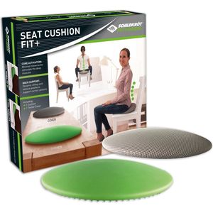 Schildkröt Fitness Seat Cushion Fit+ 960037 Lens zitkussen met stoffen bekleding en pomp + poster met oefening
