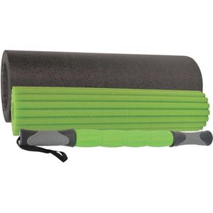 Schildkröt Fitness Fascia- Massagerollerset 45 Cm Eva Grijs/ Groen 3-delig