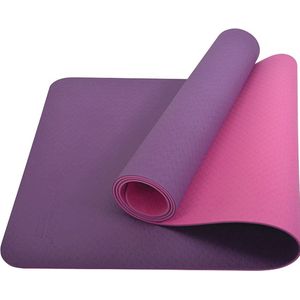 Schildkröt Fitness Yogamat, 4 mm, tweekleurig, in een draagtas, paars/roze. 960069