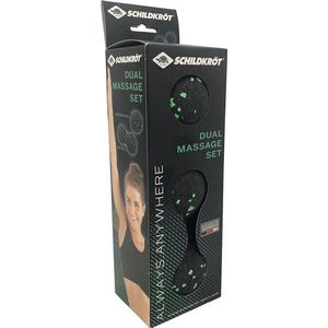 Schildkröt Unisex – Dual Massage Set voor volwassenen, zwart-groen, eenheidsmaat