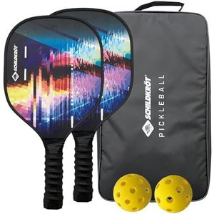 Schildkröt® Pickleballset met 2 sleutels, 1 binnen en 1 buitenbal, 1 draagtas, voor beginners en gevorderden