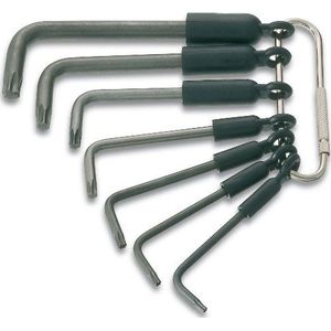 HAZET Set met haakse schroevendraaiers 2115-T/7R · Binnen-TORX-profiel · 7-delig · T8 · T10 · T15 · T20 · T25 · T30 · T40