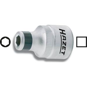 HAZET adapter 2250-1 | met veerslot - voor een veilige grip van de bits, uitgang: zeskant 6,3 (1/4 inch), aandrijving: vierkant 6,3 mm (1/4 inch), Made in Germany