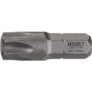 HAZET 2597-T45 Torx-schroevendraaier bit inzetstuk | sleutelmaat: T45 | lengte 25mm | hoge koppelwaarden voor lange levensduur | zeskantaandrijving 1/4 inch (6,3 mm)'.