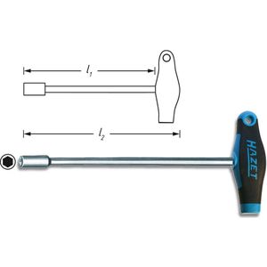 HAZET Dopsleutel · met T-greep 428LG-13 · Buiten-zeskant-profiel · SW 13 mm