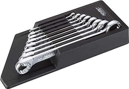 HAZET Dubbele ringsleutelset 610N/8RS - Buitentwaalfkant tractieprofiel - 8-delig - 6 x 7 – 21 x 22