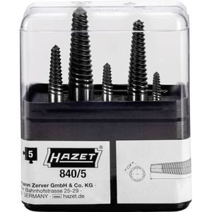 HAZET-schroevendraaierset 840/5 | 5-delige set in praktische kunststof doos | Made in Germany - Linkshandige trekker voor het losdraaien en verHAZETderen van vastzittende of afgebroken schroeven