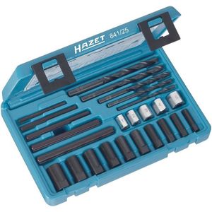 HAZET boutextractieset 841/25 I 25-delige set I Voor het verHAZETderen van bouten en schroeven met gestripte schroefdraad