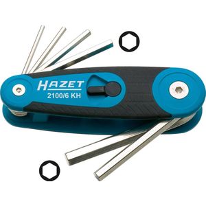 Hazet 2100/6KH 6-delige Haakse-Schroevendraaierset - Binnenzeskant-profiel - 2.5-8mm