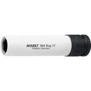 Schlag-, Maschinenschrauber Steckschlüsseleinsatz, extralang 904SLG-17, 1/2 (12,5 mm) Vierkant hohl, Außen Sechskant-Tractionsprofil, sw 17 mm - Hazet