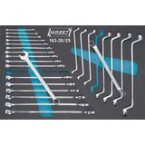 HAZET Ring-steeksleutelset - 25-delig - Buitentwaalfkant profiel - Made in Germany