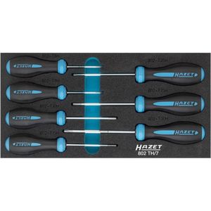 HAZET Schroevendraaierset HEXAnamic 802TH/7 - Tamper resistant TORX-profiel - 7-delig - T8 H – T30 H