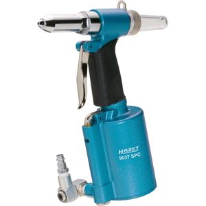 HAZET blindklinknagelpistool 9037SPC | pneumatisch, hydraulisch, 4 neusstukken, trekkracht: 8700N, klinknagelgrootte: 2,4-4,8 mm, slaglengte 14 mm | gereedschap voor het zetten van blindklinknagels'.