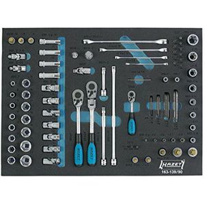 HAZET Dopsleutelset | 1/2 inch (12,5 mm) vierkant hol, 3/8 inch (10 mm) vierkant hol, 1/4 inch (6,3 mm) vierkant hol, 1/4 inch (6,3 mm) zeskant massief | Buiten-TORX-profiel | 90-delig