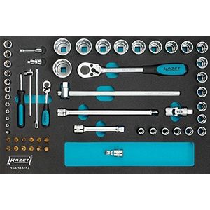 HAZET - Dopsleutelset - 57-delig - Made in Germany - Veiligheidsinsert-systeem