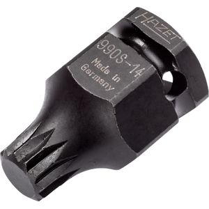 HAZET Krachtdopsleutelbit 990S-14 · 1/2 inch (12,5 mm) vierkant hol, 24 mm buitenzeskant · Binnenveeltandprofiel XZN · SW M14