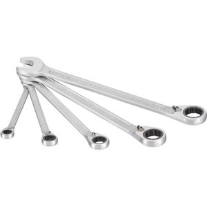 HAZET 606/5 - Ratel Combi Sleutelset - 5-delig - Verchroomd - Voor Auto's en Motoren