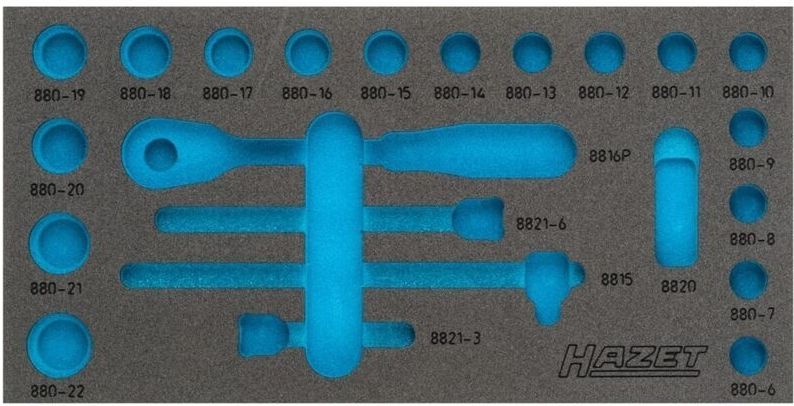 HAZET - 2-componenten Zachtschuiminleg - Leeg - 342 mm x 172 mm - PE-schuim