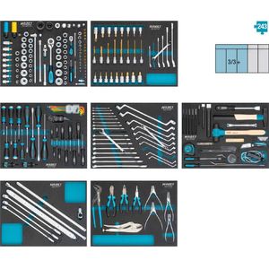 Hazet 0-2500-163/242 Gereedschapsset - 242-delig - Safety Insert-systeem