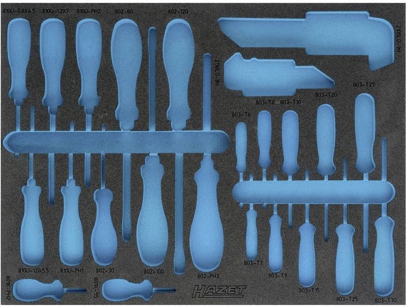 HAZET - 2-componenten Zachtschuiminleg - Leeg - PE-schuim - Voor Gereedschap