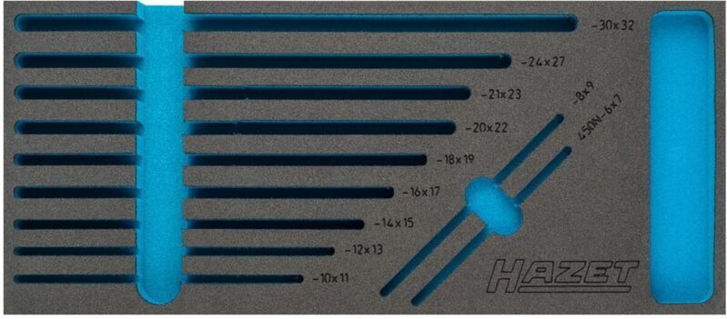 HAZET 2-componenten Zachtschuiminleg - Leeg - PE-schuim - 392 mm x 172 mm
