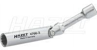 HAZET Bougiesleutel 4766-3 - 3/8 inch (10 mm) - Buitentwaalfkant - Roestvrij