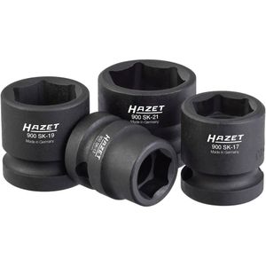 HAZET Krachtdopsleutelset 900SK/4 · 1/2 inch (12,5 mm) vierkant hol · Buiten-zeskant-tractieprofiel · 4-delig · 13 · 17 · 19 · 21