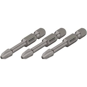 HAZET Krachttorsiebits 2215SLG-PH1/3 · 1/4 inch (6,3 mm) zeskant massief · Kruiskop profiel PH · 3-delig · SW PH1