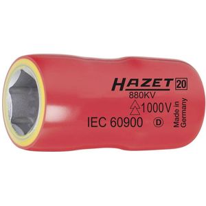 HAZET Dopsleutel · geïsoleerd 880KV-19 · 3/8 inch (10 mm) vierkant hol · Buiten-zeskant-tractieprofiel · SW 19 mm