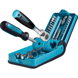 Hazet - Doppenassortiment met ratel 1/4 "" 38-delig