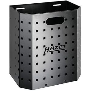 HAZET prullenmand 179N-33 vierkant | compatibel met diverse HATEZ werkplaatswagens en werkbanken | metalen prullenbak zwart, Made In Germany