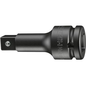 HAZET Krachtverlengstuk 917S-3 · 1/2 inch (12,5 mm) vierkant hol · 1/2 inch (12,5 mm) vierkant massief · Lengte: 75 mm