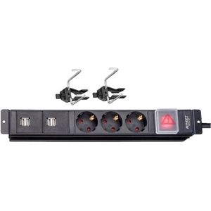 HAZET - Stekkerdoos - 2 x CEE 7/3 - 2.05 m - Met 2 USB-A en 2 USB-C Poorten