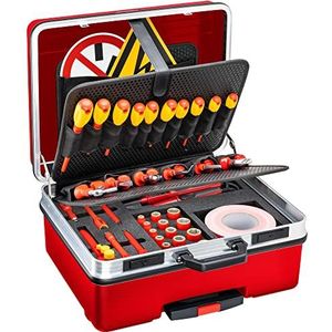 HAZET Hoogspannings-gereedschapset | geïsoleerd 150/52 | 3/8 inch (10 mm) vierkant hol | Sleufprofiel, Kruiskop profiel PH, Binnen-TORX-profiel | 52-delig | 6–22 | M8–M12 | PH1–PH3 | T20–T30 - 150/52