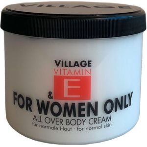 Village Huidverzorging Vitamin E All Over Body Cream For Women Only 500 ml (€ 13,84 / 1 l)