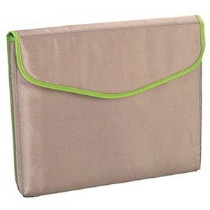 Beco Universal Notebook tas tot 35,6 cm (14 inch), nylon, lichtbruin met groene rand