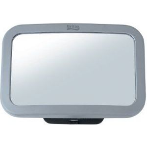 BRITAX RÖMER Spiegel achterbank DUO Plus, Extra grote spiegel met bolle vorm, Chic en modern ontwerp, Grey