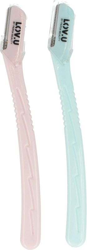 Wenkbrauwtrimmers - Blauw - Roze - Set van 2