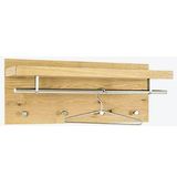 HAKU Möbel Wandgarderobe 15612 braun Metall 4 Haken 75,0 x 30,0 cm