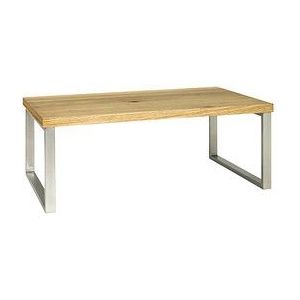 Haku Moebel 15619 Salontafel, staal, eiken optisch, roestvrij staal, 60 x 100 x 38 cm