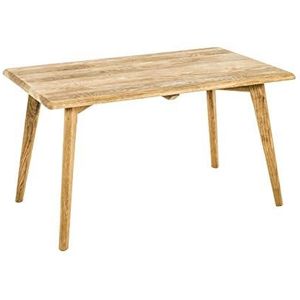 HAKU Möbel salontafel, massief hout, eikenhout, B 80 x D 50 x H 45 cm