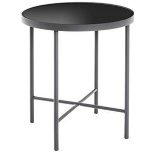 HAKU Möbel salontafel, metaal, antracietzwart, Ø 40 x H 47 cm